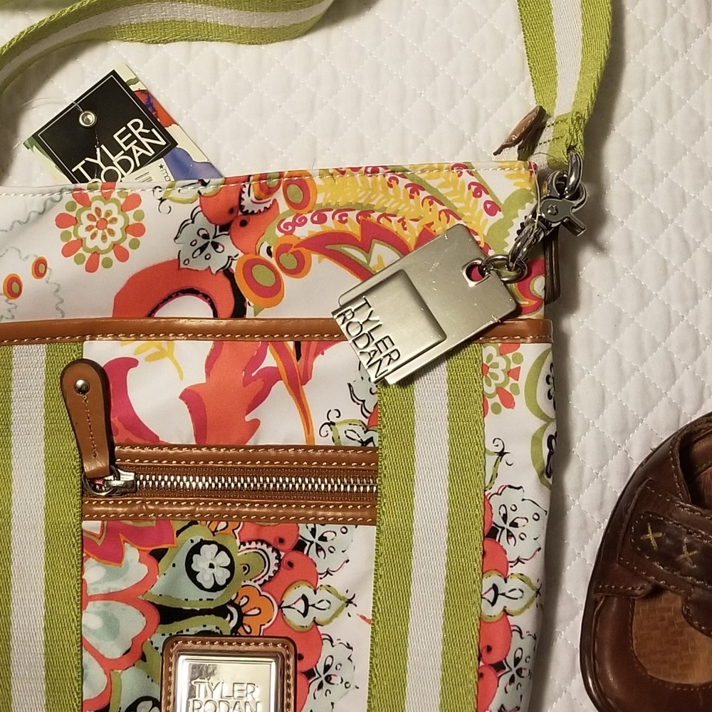 Tyler Rodan Coral Paisley Cross Body Purse